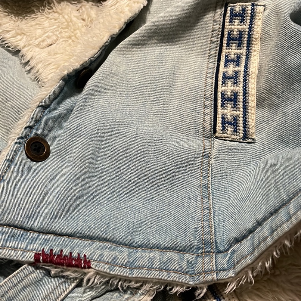 Free people Faux Sherpa lined Denim jacket - Picture 6 of 10